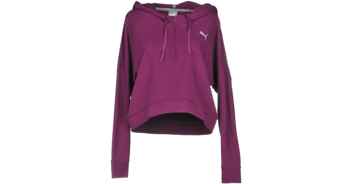PUMA Cotton Sweatshirt in Mauve (Purple 