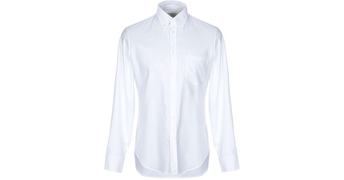 Maison Margiela Cotton Shirt in White for Men - Lyst