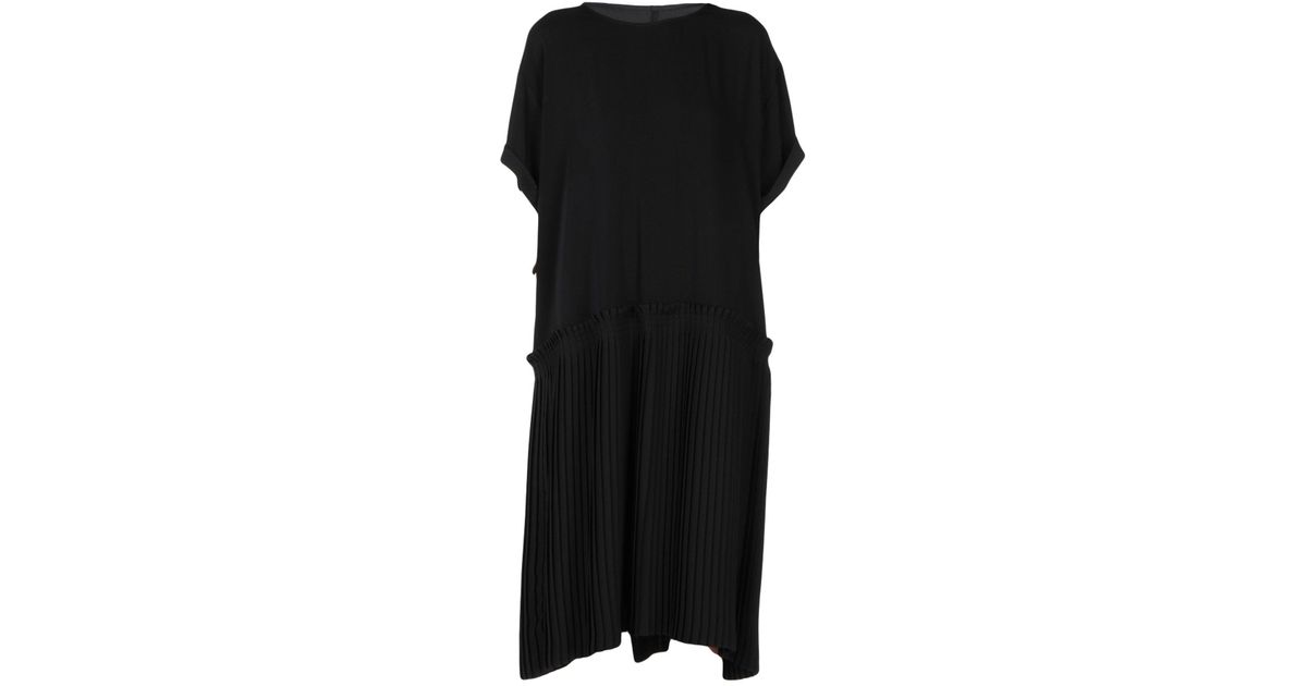 MM6 by Maison Martin Margiela Synthetic Knee-length Dress in Black - Lyst