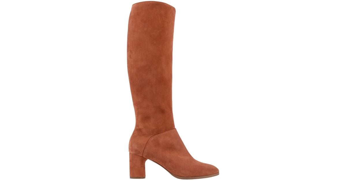 Casadei Suede Boots in Rust (Brown) - Lyst