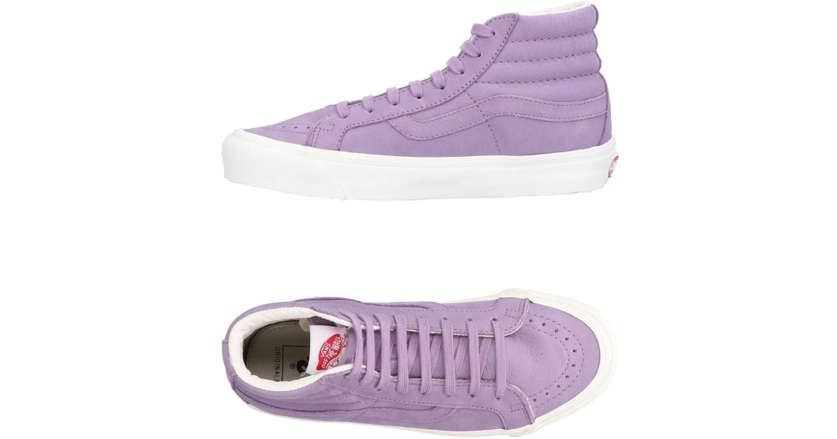 lilac high top vans