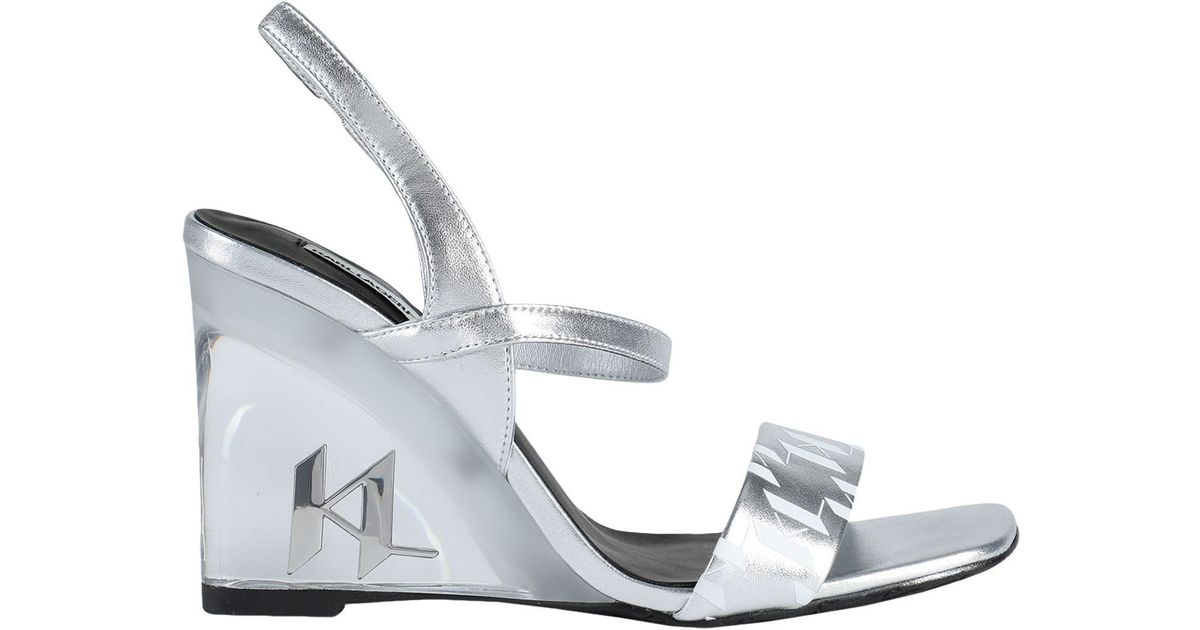 Karl Lagerfeld Sandals in White | Lyst