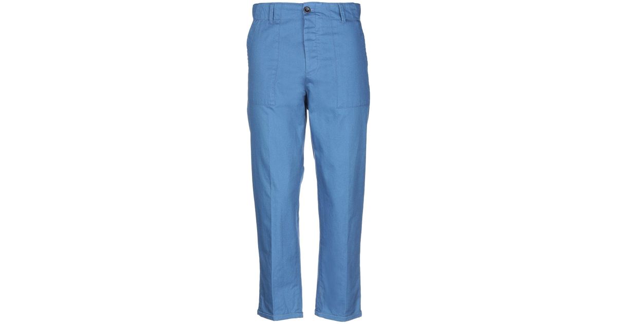 PT01 Cotton Casual Pants in Pastel Blue (Blue) for Men Lyst