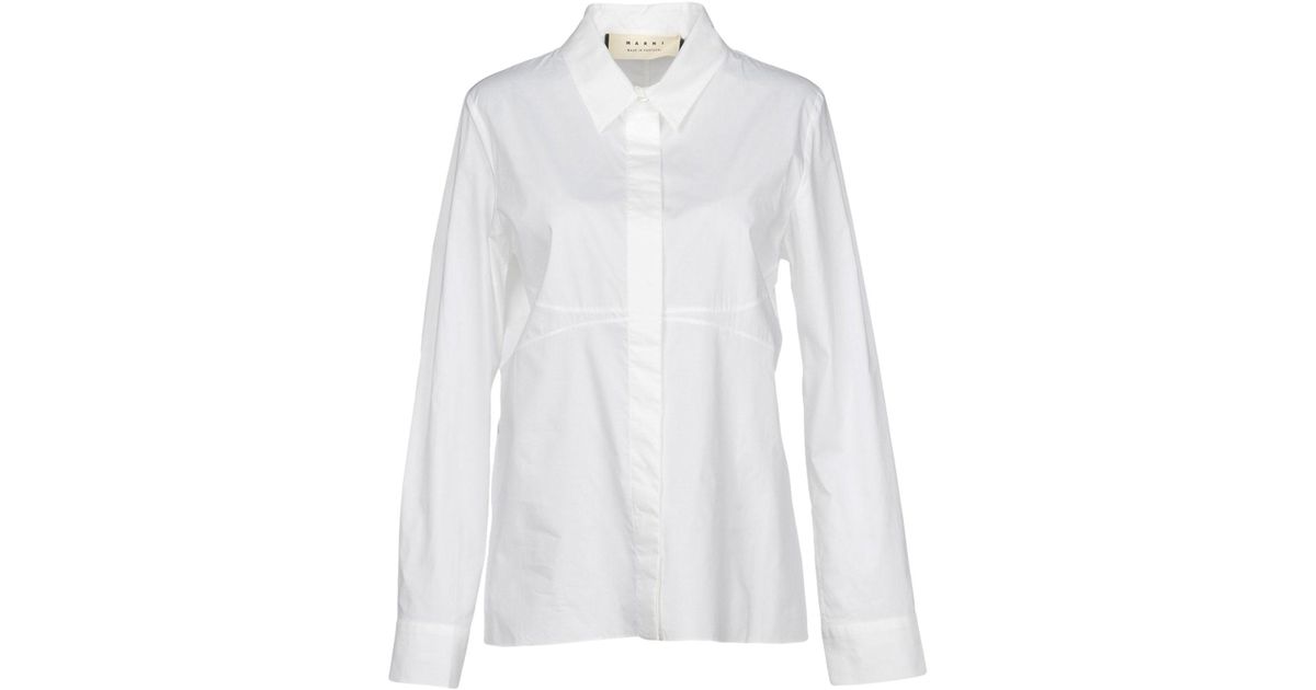 Marni Cotton Shirt in White - Lyst