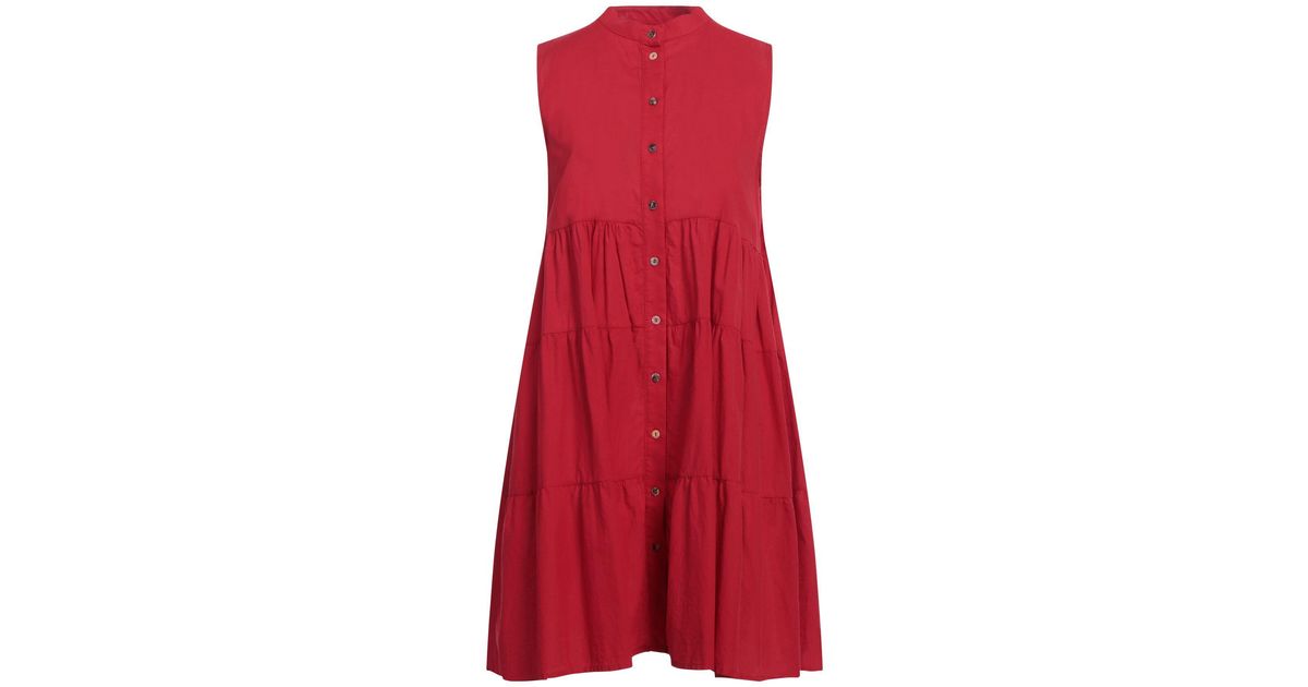 Souvenir Clubbing Mini Dress Cotton in Red | Lyst