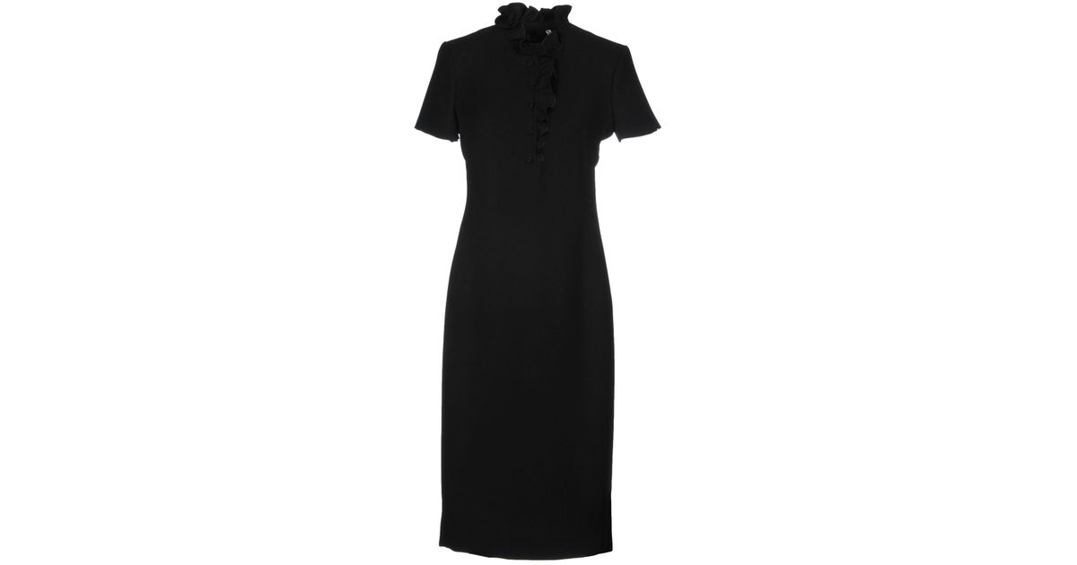 Lanvin Synthetic Knee-length Dress in Black - Lyst