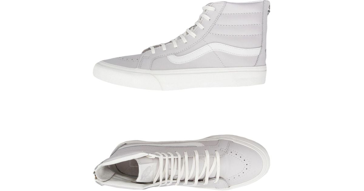 light grey high top vans
