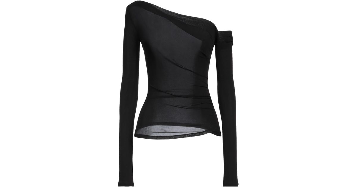 Isabel Benenato Top Viscose in Black | Lyst Isabel Benenato Black Top Viscose