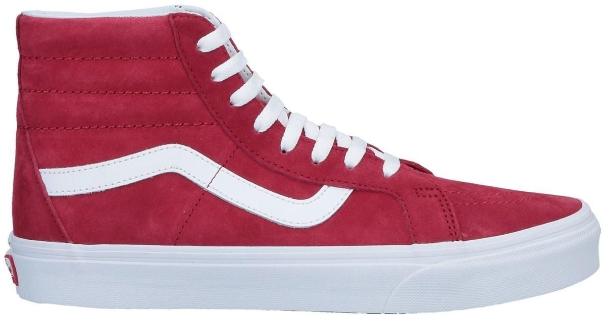 vans shoes red high tops