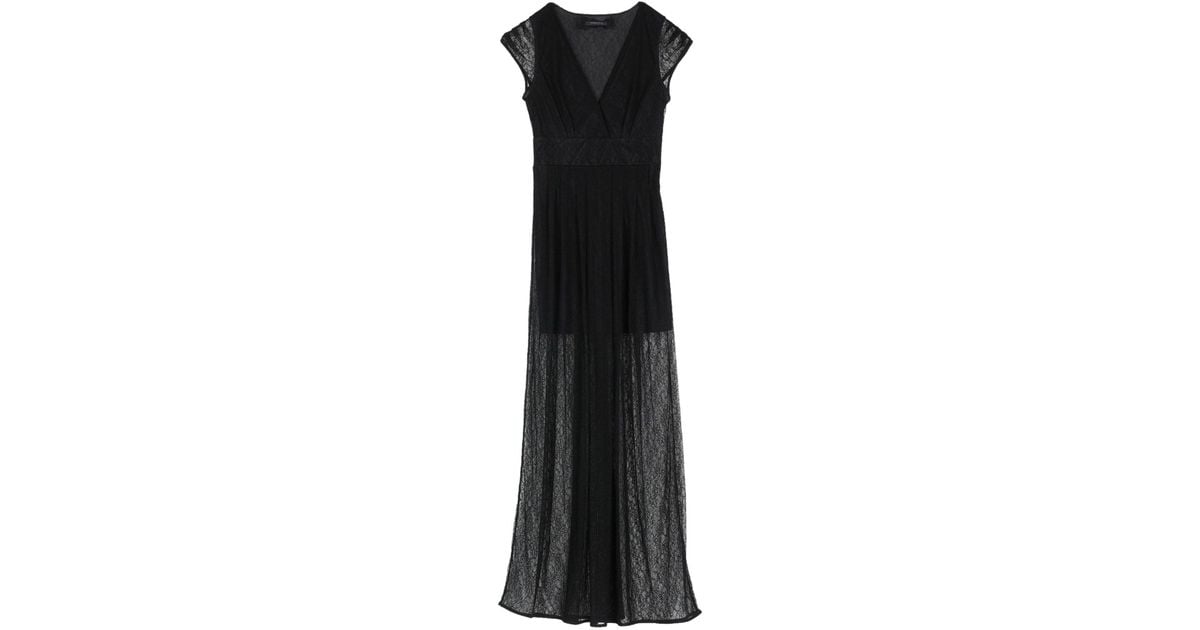 Patrizia Pepe Long Dress in Black - Lyst