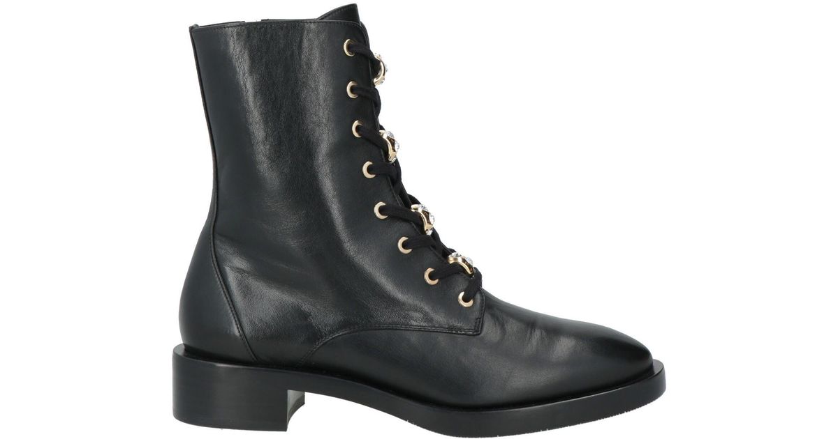 Stuart Foot Stuart Weitzman Ankle Boots Calfskin in Black | Lyst