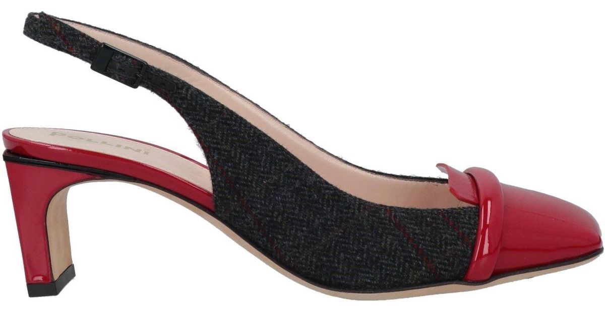 Pollini Flannel Loafers in Red (Pink) | Lyst