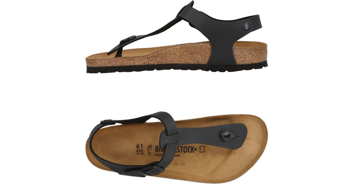 Birkenstock Suede Toe Strap Sandal in Black for Men - Lyst
