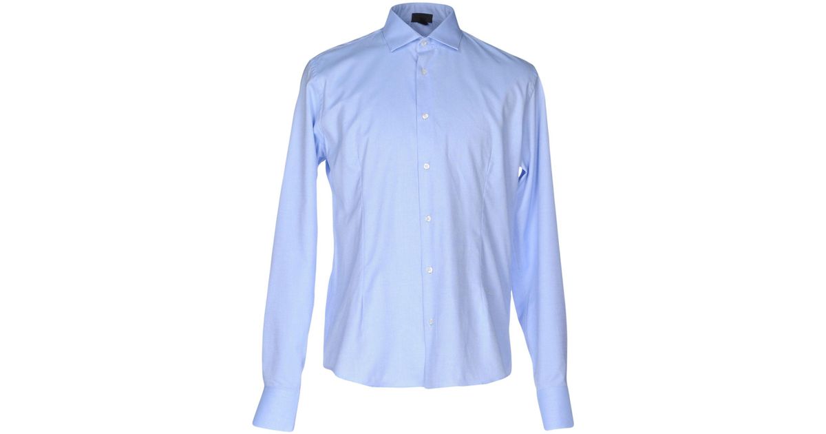 Just Cavalli Cotton Shirt in Sky Blue (Blue) for Men - Lyst