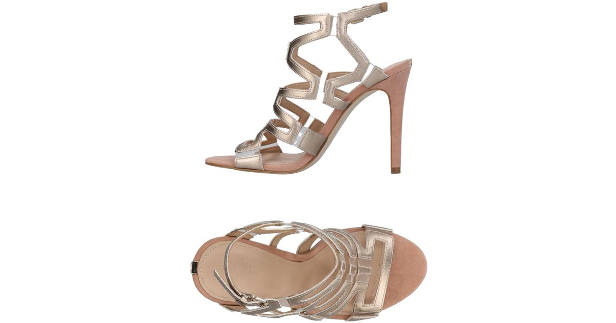 guess gold flat sandals