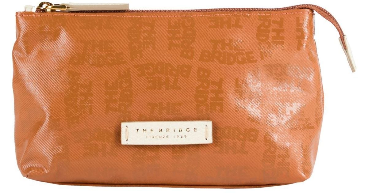 The Bridge Rust Beauty Case Textile Fibers in Brown | Lyst