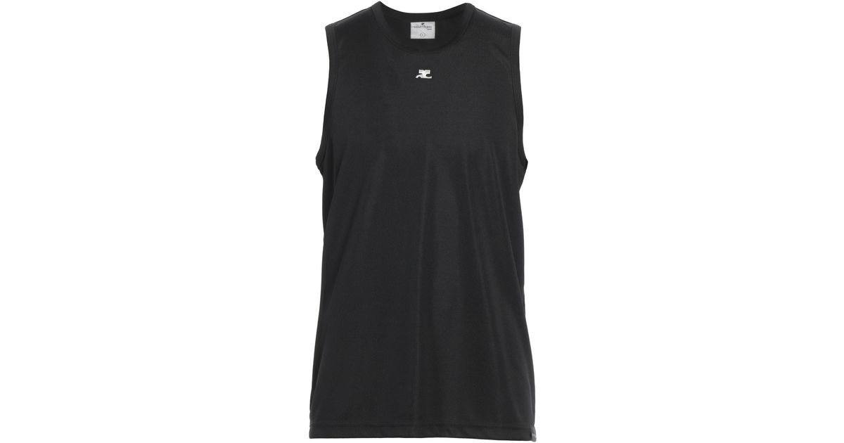Courreges Tank Top Polyester in Black for Men | Lyst