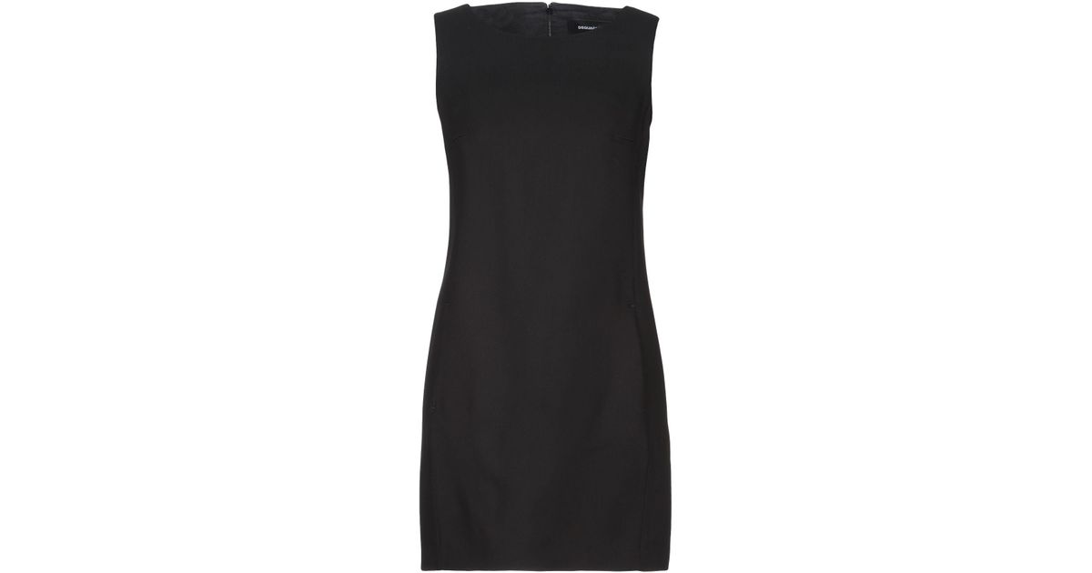 DSquared² Synthetic Short Dress in Black - Lyst