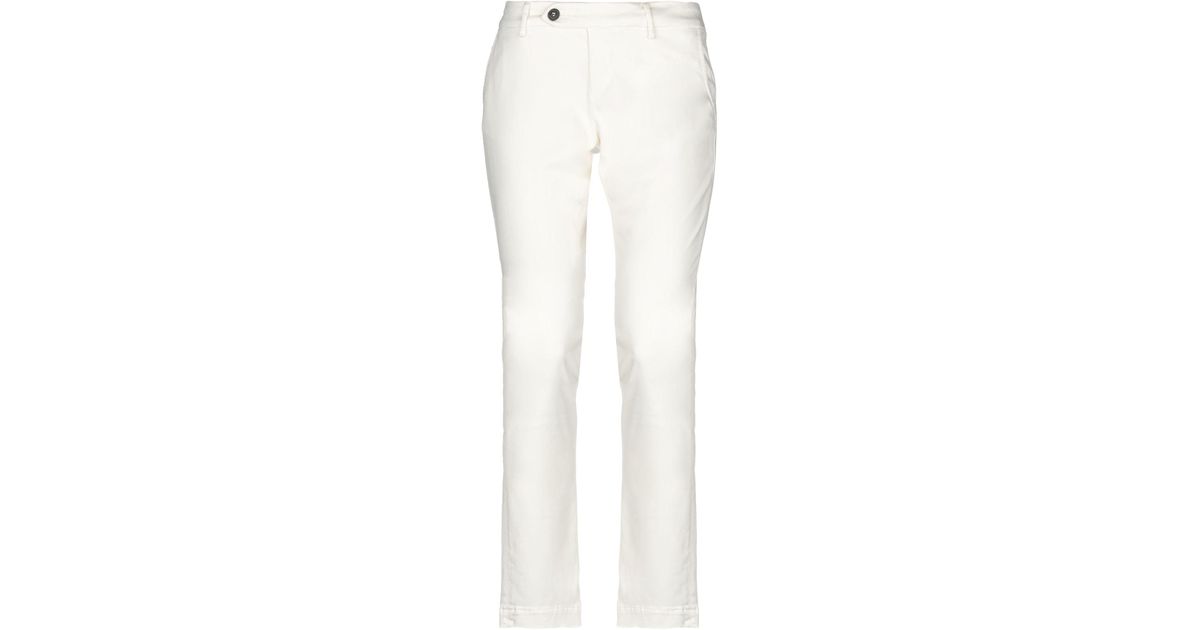 Roy Rogers Cotton Casual Trouser in Ivory (White) - Lyst