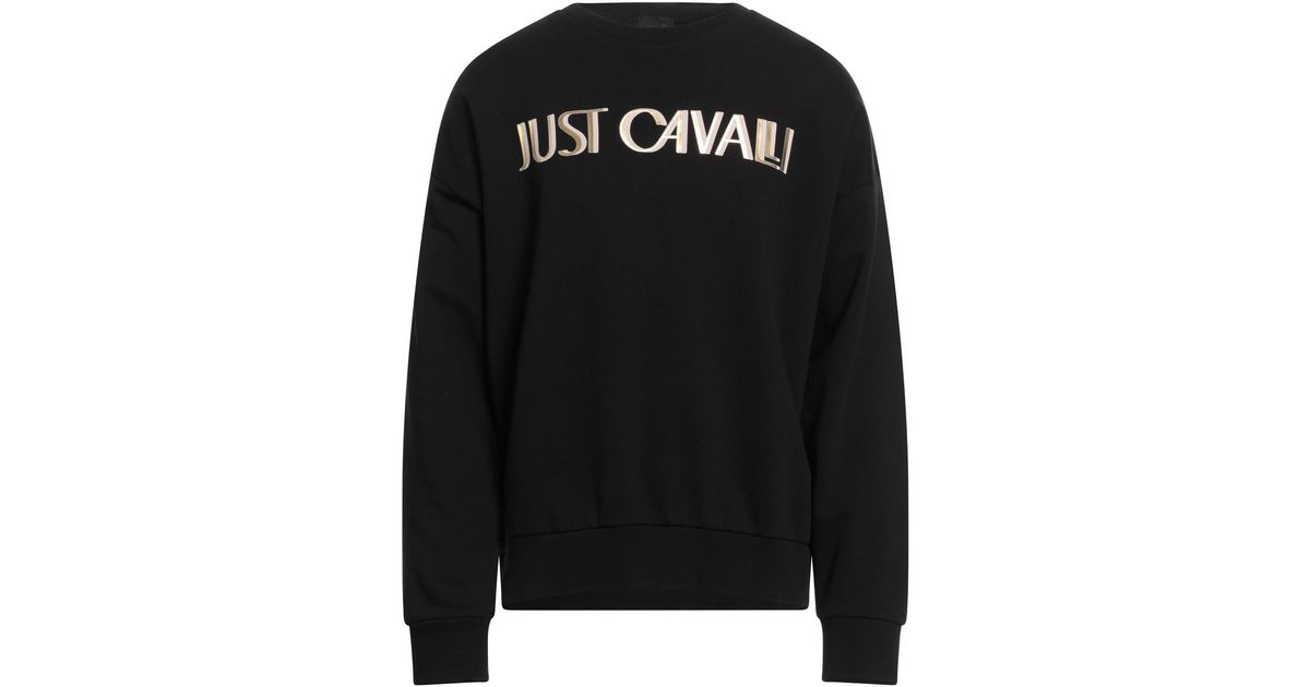 Just Cavalli Sweatshirt in Black for Men | Lyst