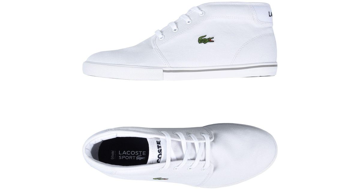 lacoste white high tops