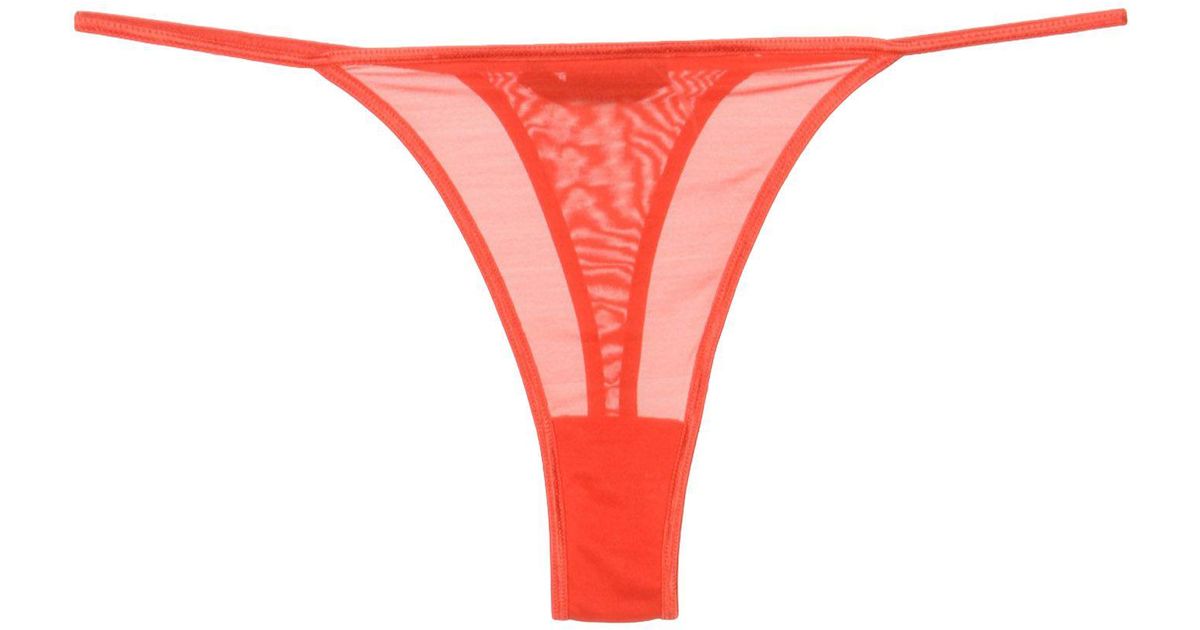 Gucci Tulle G-string in Red - Lyst