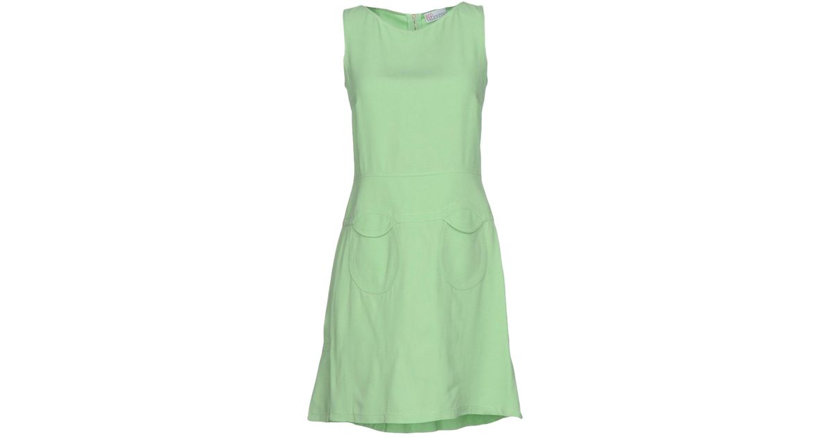 red valentino green dress