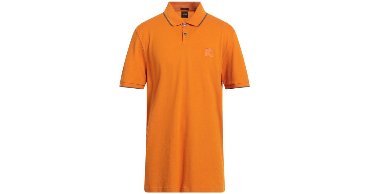 BOSS by HUGO BOSS Polo Shirt in Orange for Men | Lyst