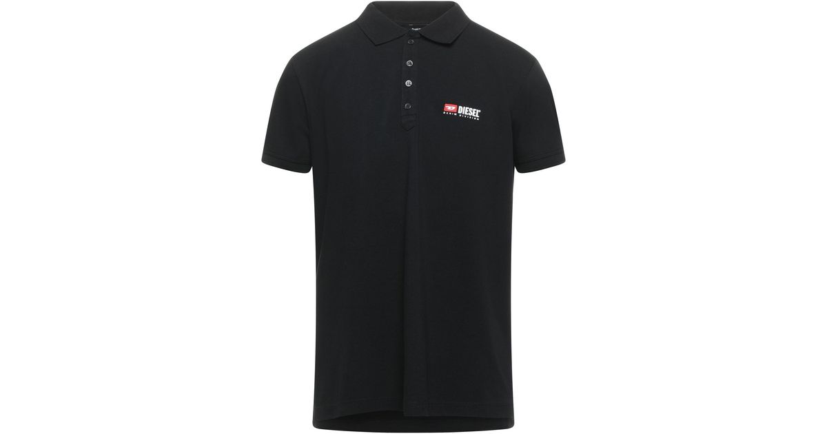 DIESEL Polo Shirt in Black for Men - Lyst