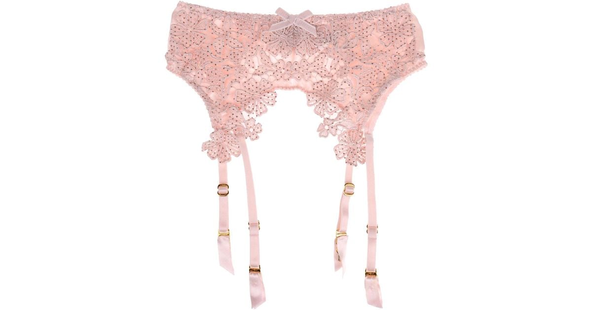 Agent Provocateur Satin Garter Belt In Pink Lyst