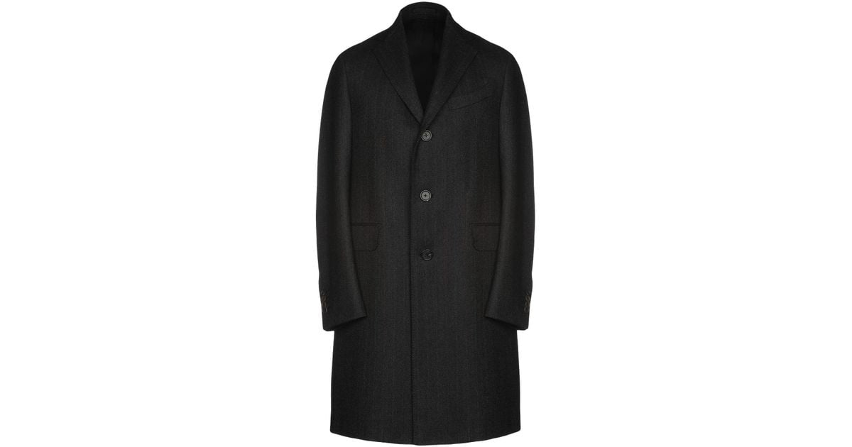 Lardini Wool Coat in Steel Grey (Gray) for Men - Lyst