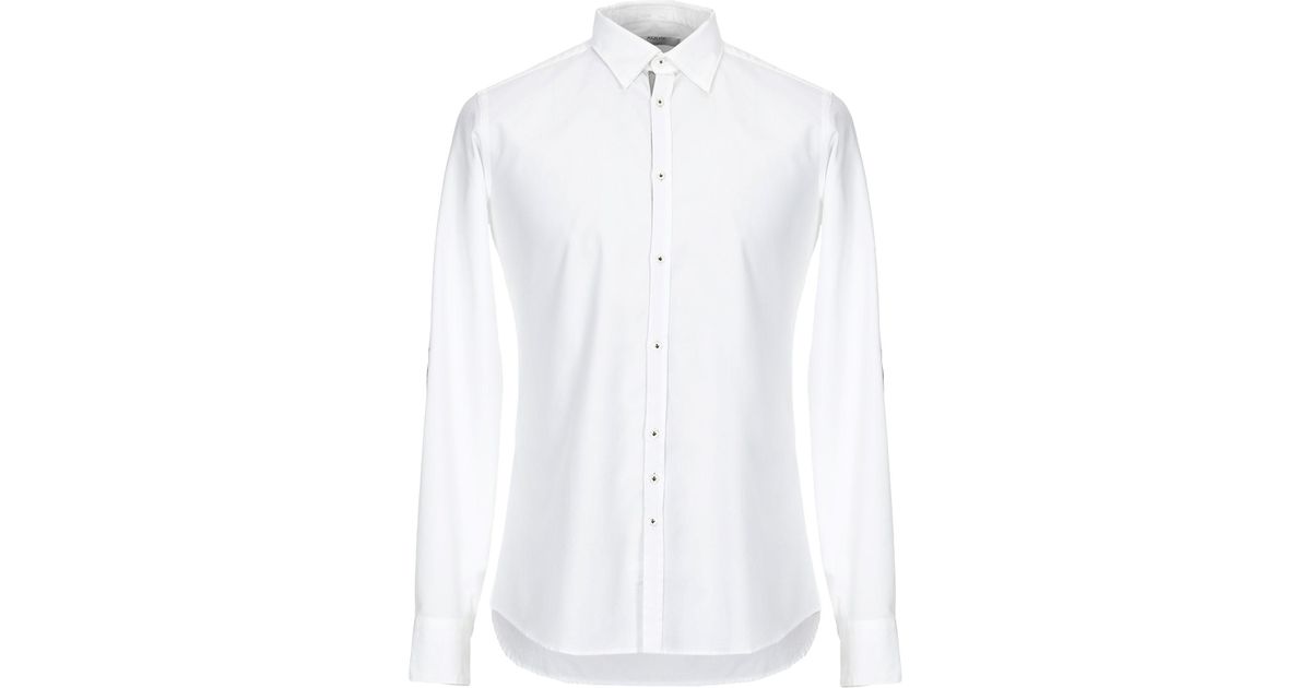 Aglini Cotton Shirt in White for Men - Lyst