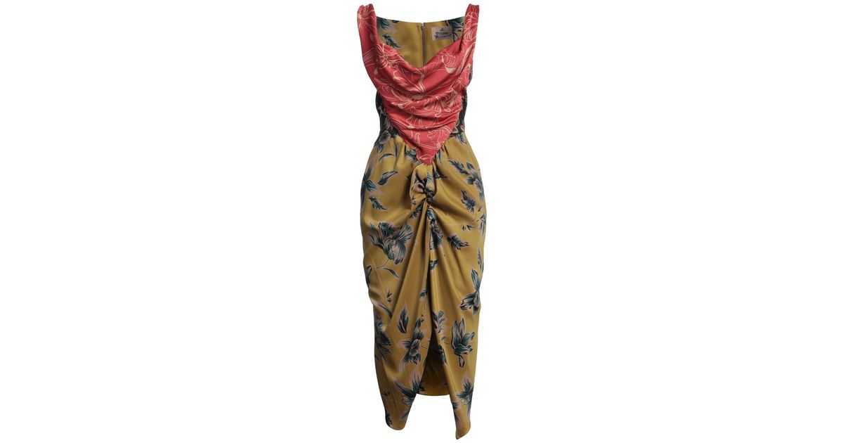 Vivienne Westwood Midi Dress Polyester, Viscose in Green Lyst UK
