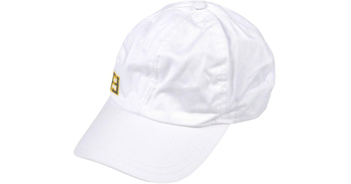 Fendi Cotton Hat in White for Men - Lyst