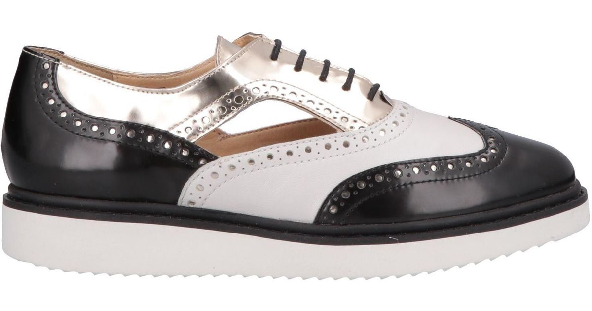 Geox Leather Laceup Shoe in Black Lyst