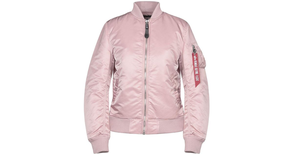 Alpha Industries Synthetic Jacket in Pink - Lyst