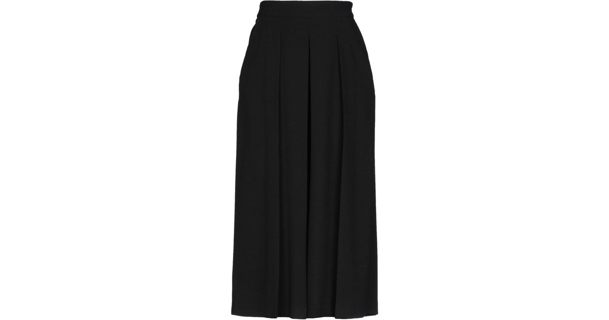 PT01 Synthetic 3/4 Length Skirt in Black - Lyst