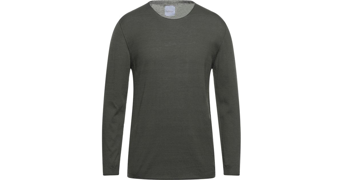 Bellwood Cotton Sweater in Military Green (Gray) for Men | Lyst
