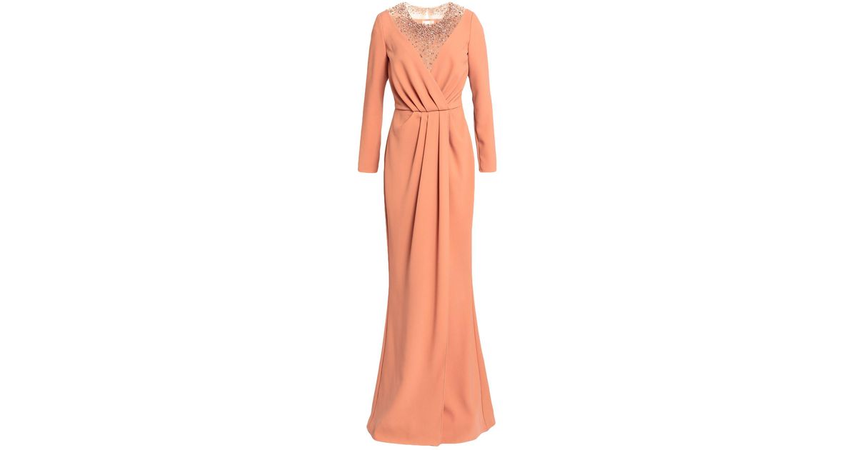 Vestito Lungo di Elisabetta Franchi in Arancione Lyst