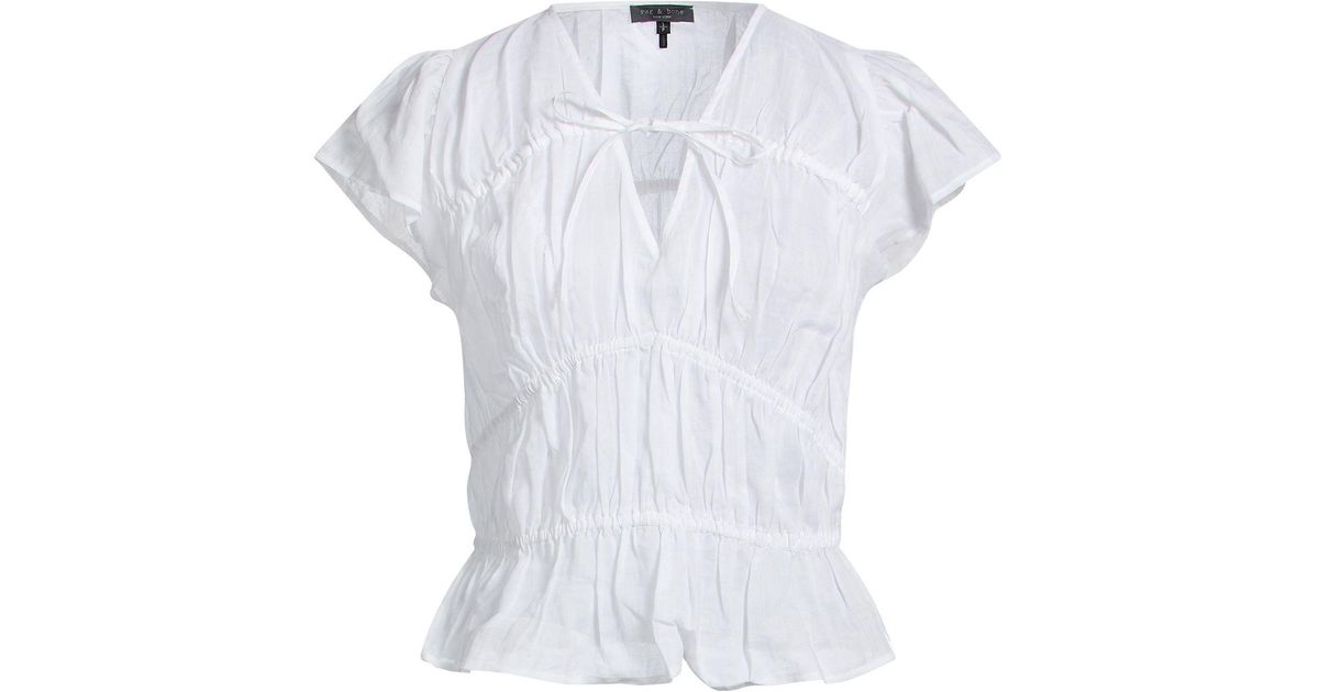 Pathfinder Rag Top Rag & Bone Top in White | Lyst