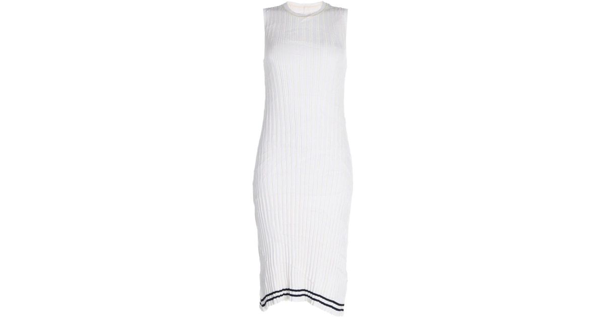 Maison Margiela Synthetic Knee-length Dress in White - Lyst
