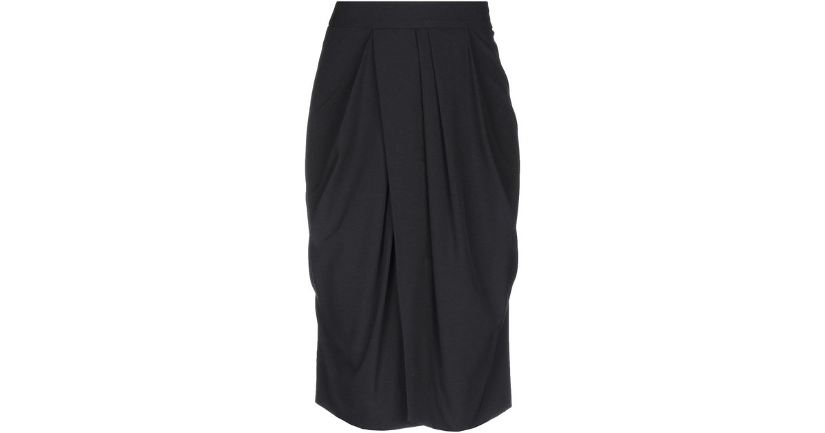 Massimo Rebecchi Synthetic Knee Length Skirt in Black - Lyst