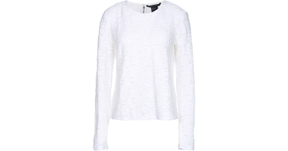 Armani Exchange Cotton T-shirt in White - Lyst