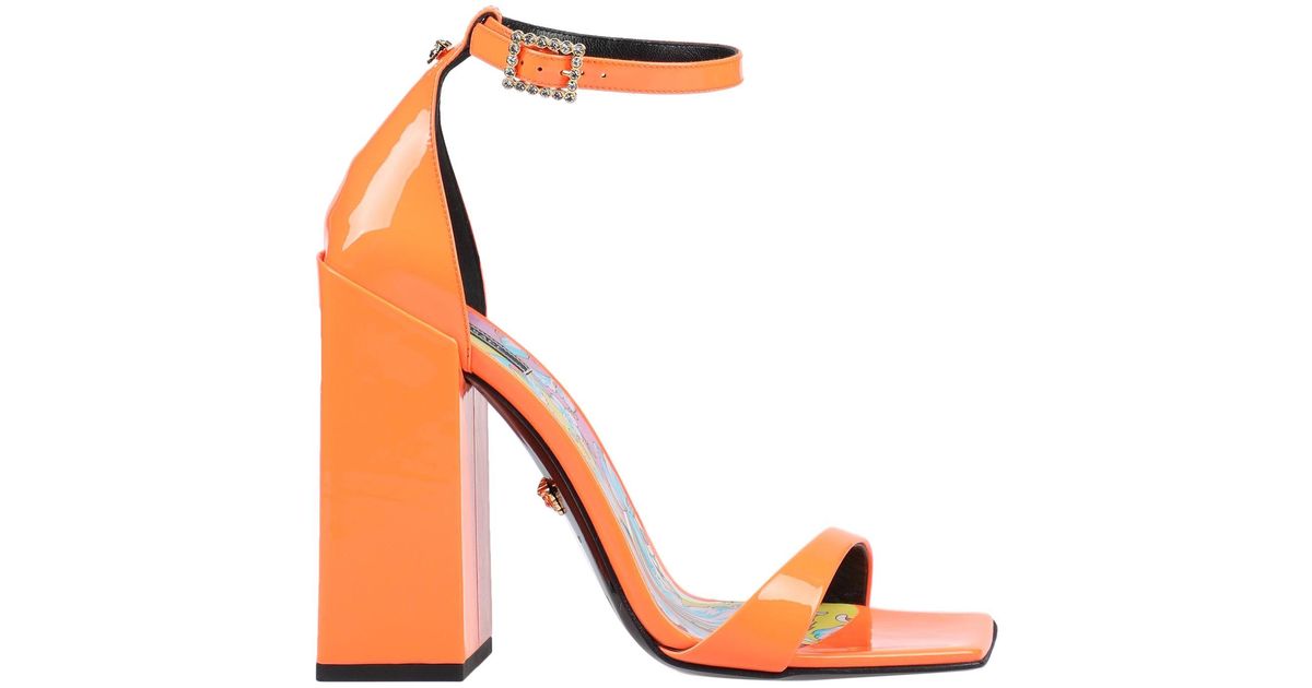 Versace Sandals in Orange | Lyst