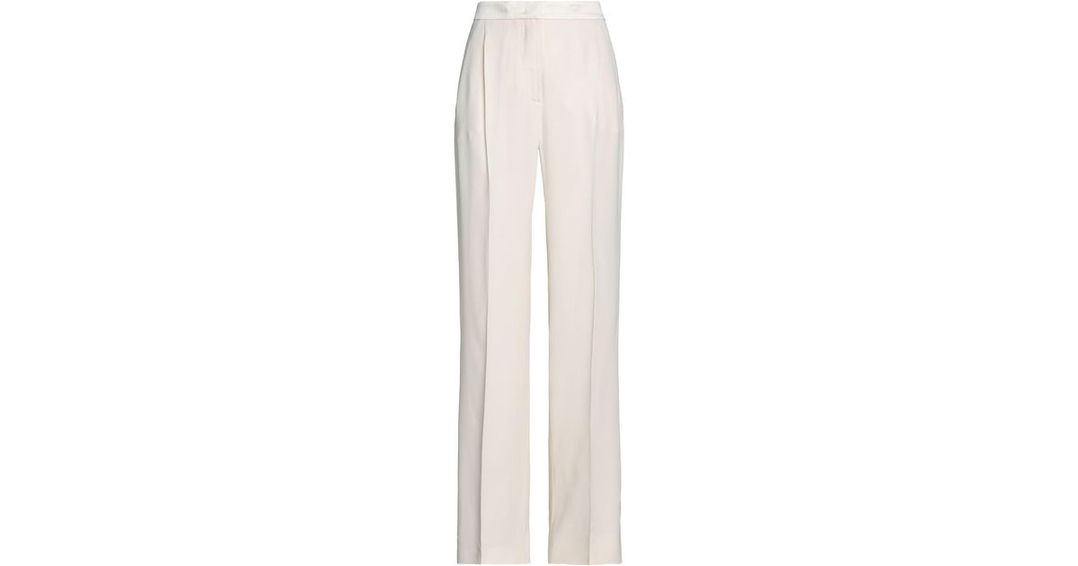 Alberta Ferretti Synthetic Trouser in Beige Slacks and Chinos Alberta Ferretti Trousers Slacks and Chinos Womens Trousers White 