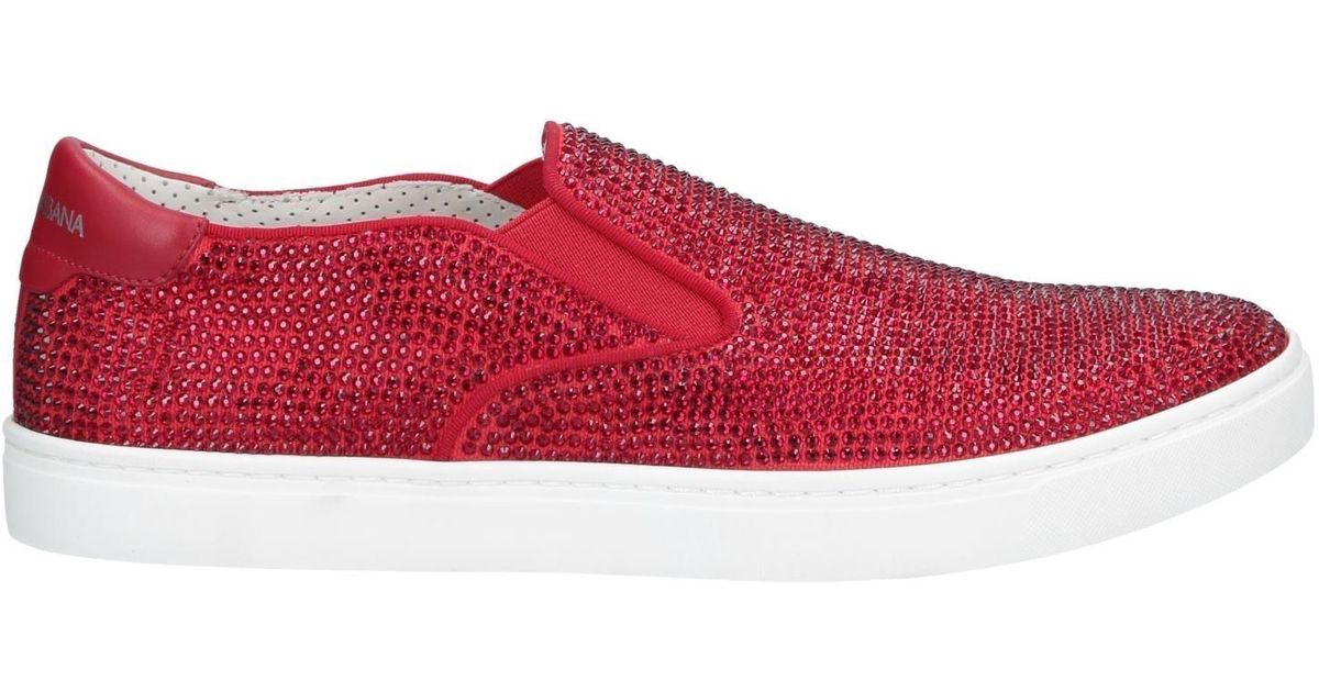 dolce gabbana diamond shoes red