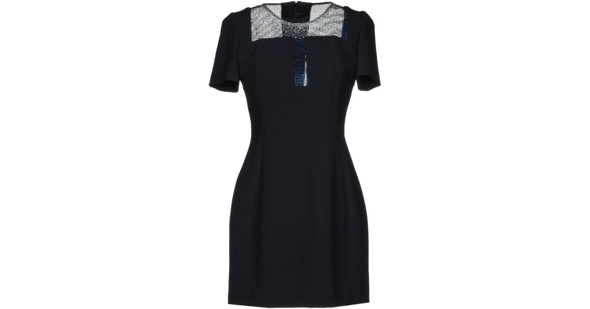 Versace Synthetic Short Dress in Dark Blue (Blue) - Lyst