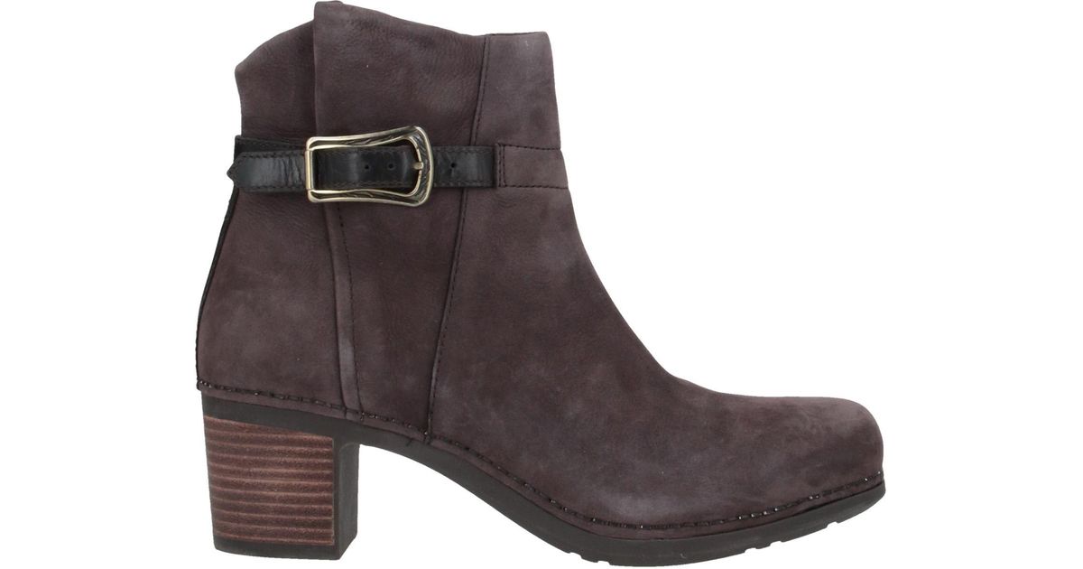 Dansko Leather Ankle Boots in Gray - Lyst