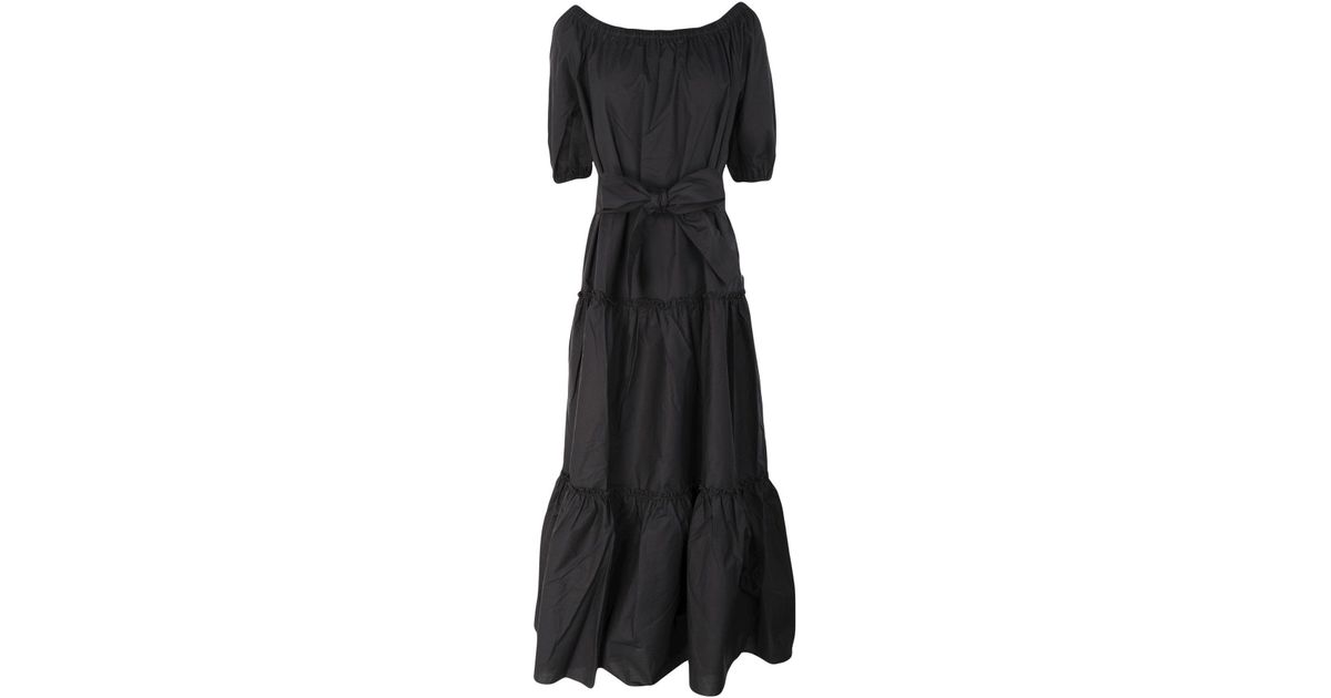 Roberto Collina Cotton 3/4 Length Dress in Black - Lyst