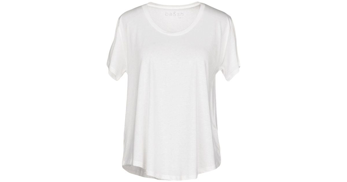Ba&sh Cotton T-shirt in White - Lyst